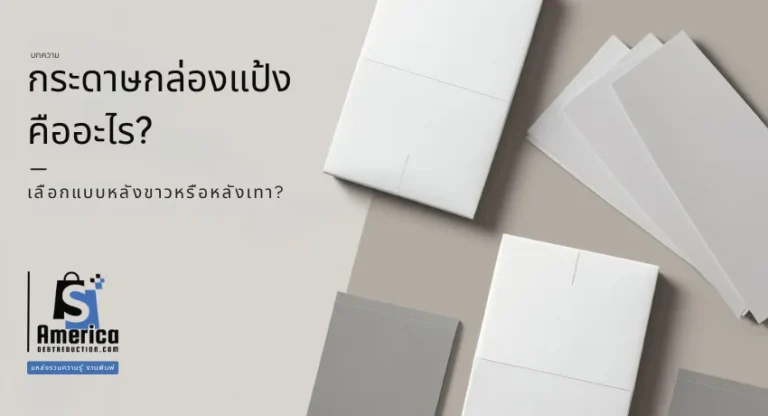 กระดาษกล่องแป้ง คืออะไร เลือกแบบหลังขาวหรือหลังเทา?